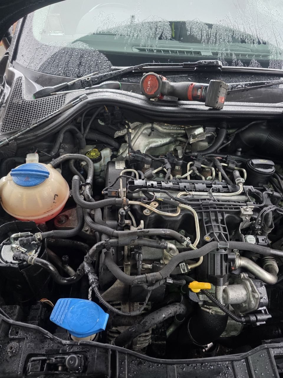 compartiment motor TDI pregătit pentru diagnoză